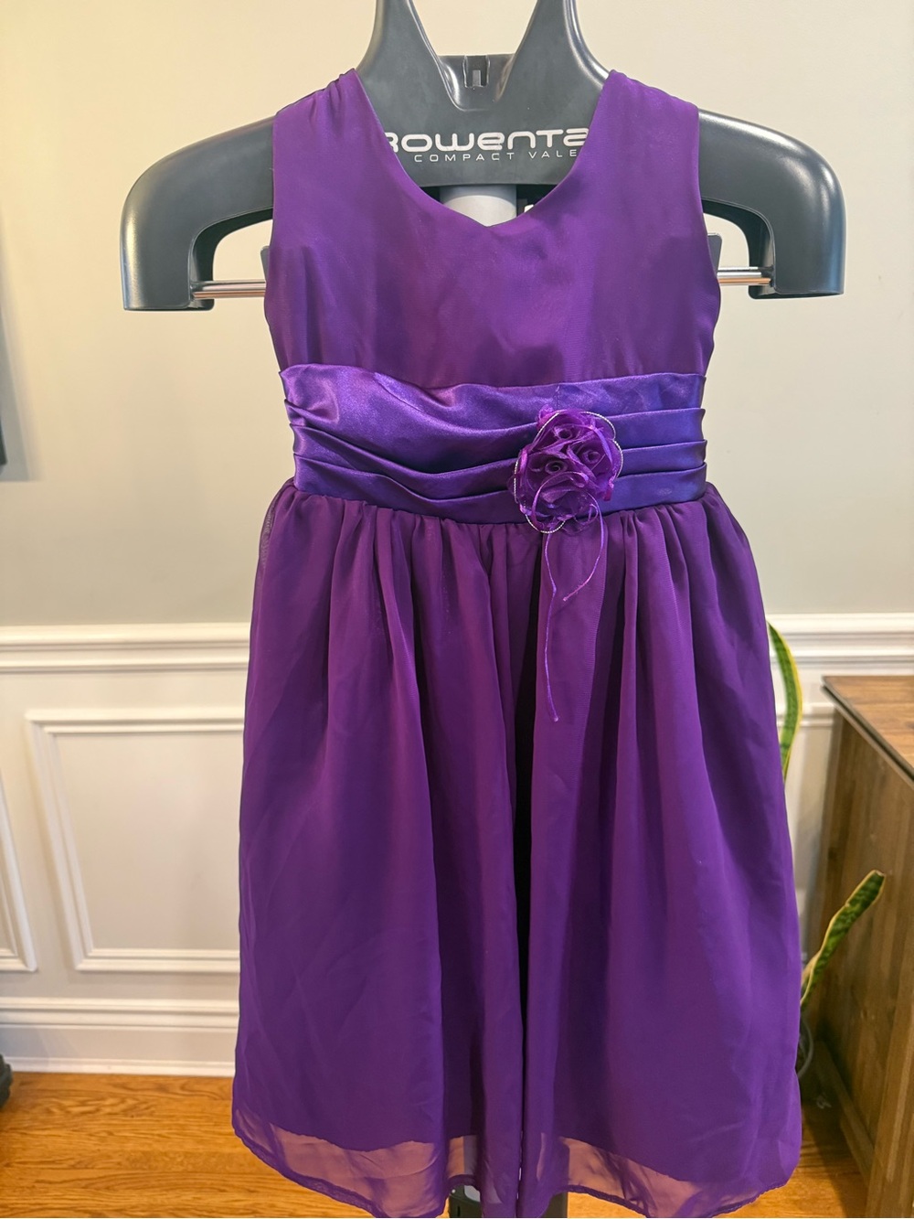 Fancy Kids Purple Chiffon Flower Girl Dress Size 10
